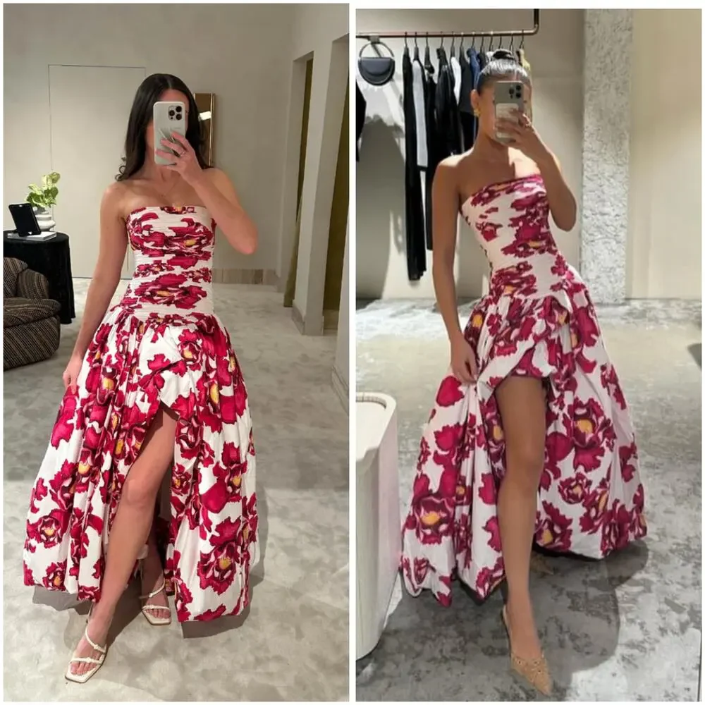 Aje Behold Floral Bubble Hem Maxi Gown US 4 - Picture 2 of 13